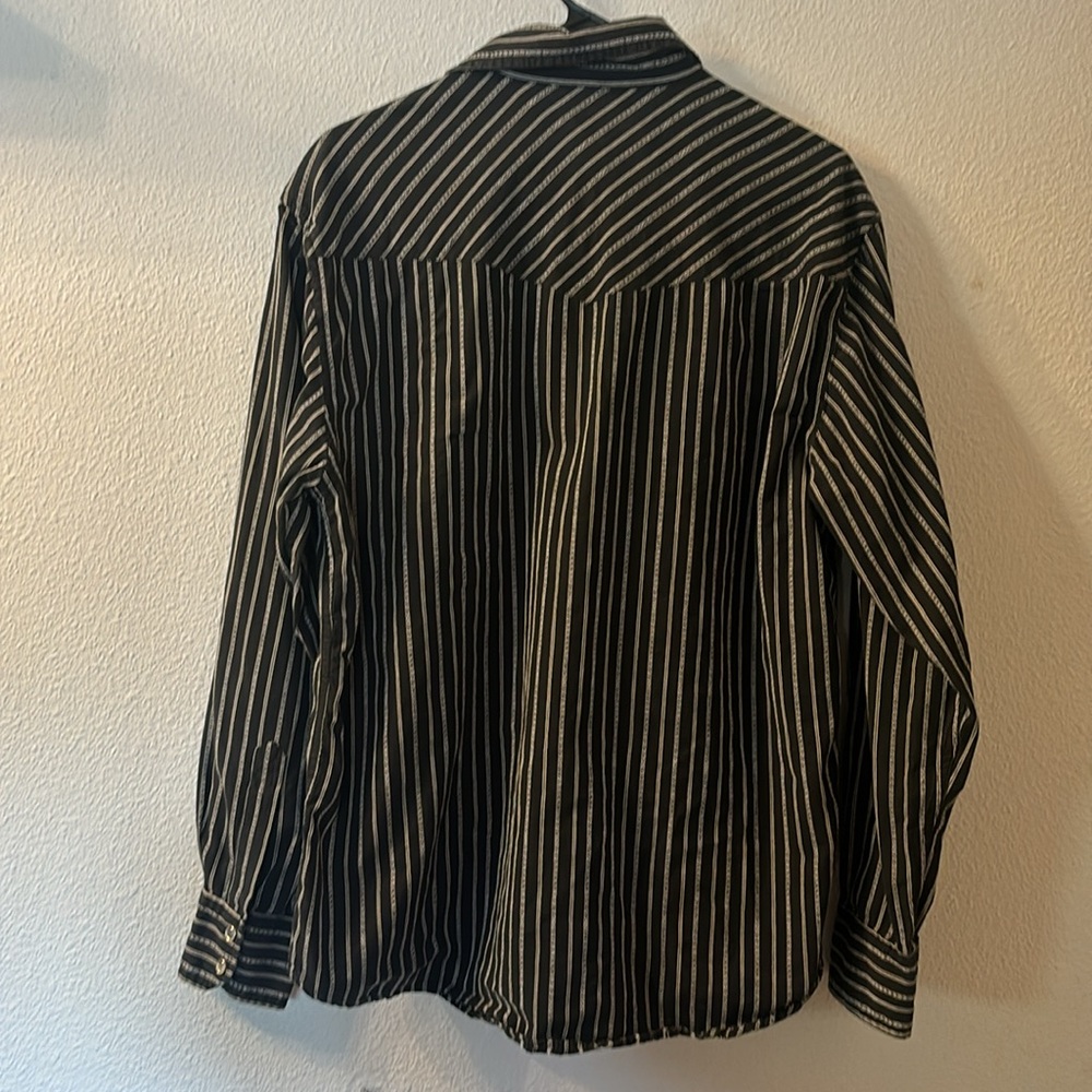 Vtg Point Zero Snap Button Down Western Top Size … - image 5
